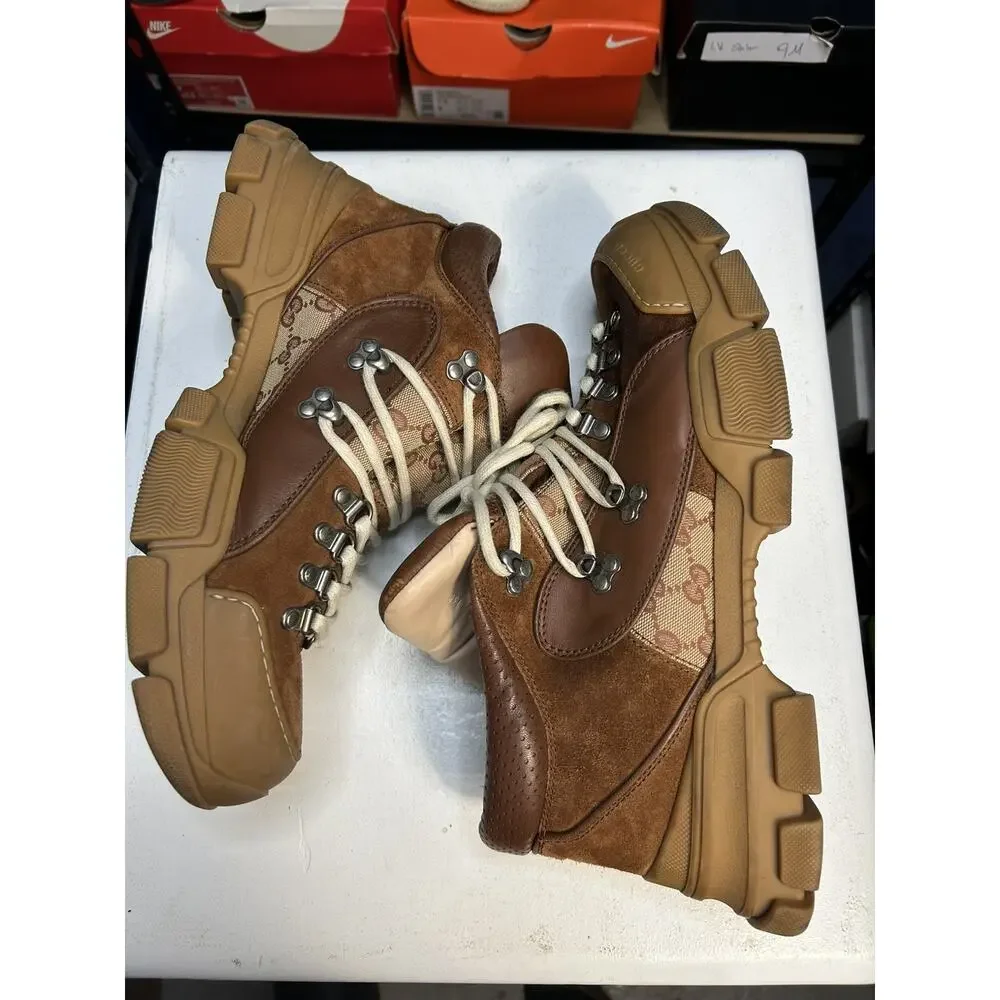 Size 11.5 M US (11 G) - Gucci Flashtrek High Brown Boots
